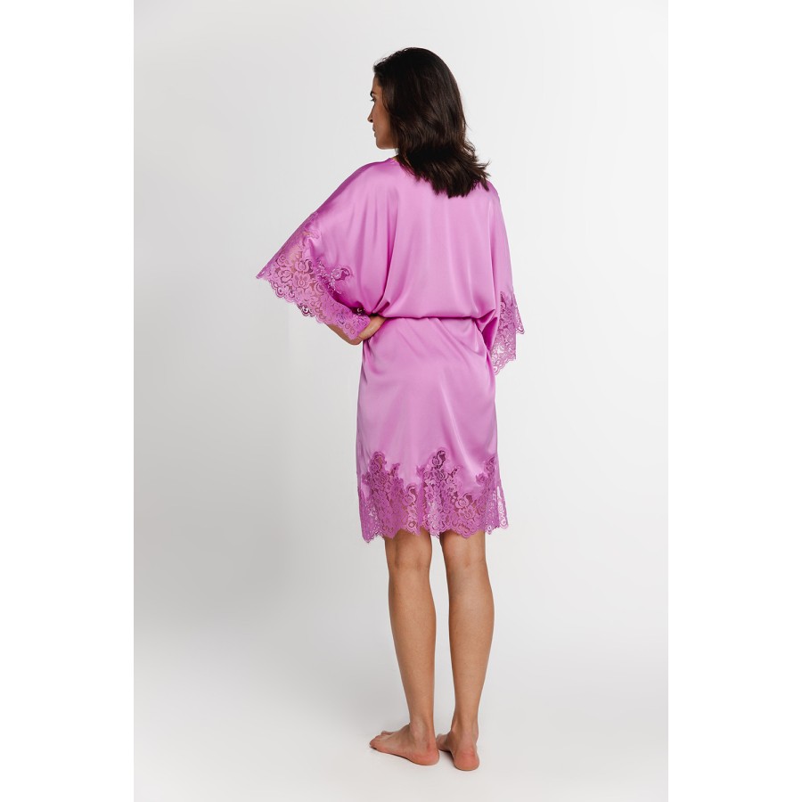 Camisón largo satén rosa cuerpo